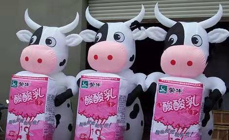 白茅湖农场牛奶包装广告气模
